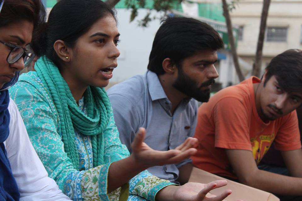 students from various universities discuss sexual harassment at educational institutions and the legislation dealing with it photo nsf karachi facebook page