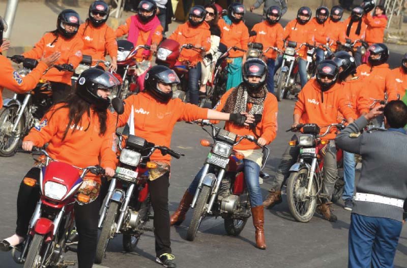 a group of women riders in rawalpindi the trend is growing in the twin cities photo express