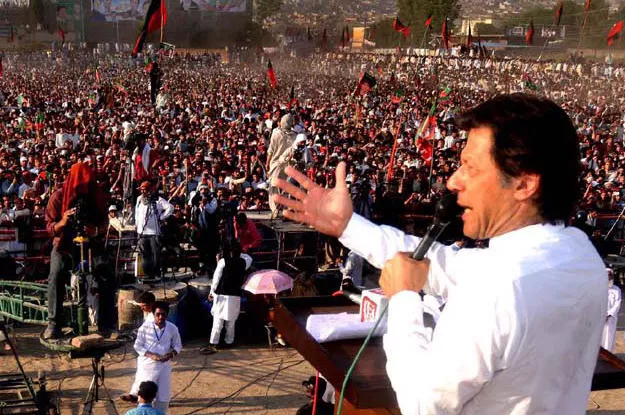 imran khan addressing a public gathering in swar photo inp imran khan addressing a public gathering in swar photo inp