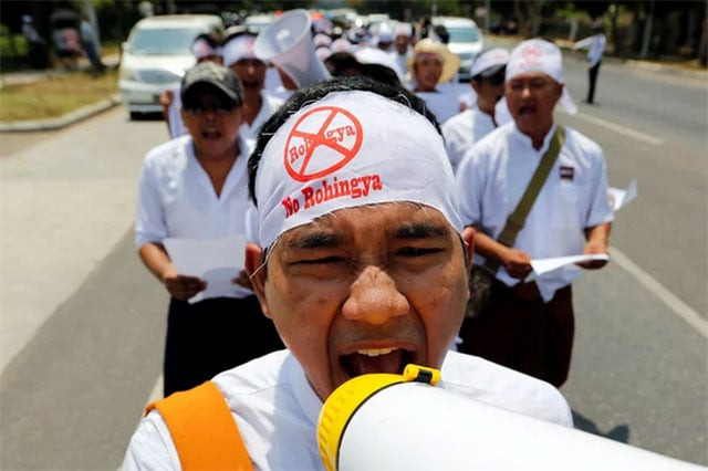 buddhist nationalists have staged protests across the country against using the term rohingya photo reuters buddhist nationalists have staged protests across the country against using the term rohingya photo reuters