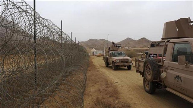 one saudi soldier was killed and three were wounded when a landmine exploded on the border with yemen the interior ministry said monday photo afp one saudi soldier was killed and three were wounded when a landmine exploded on the border with yemen the interior ministry said monday photo afp