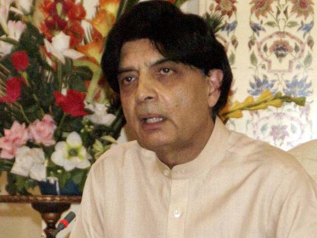 interior minister chaudhry nisar ali khan addressing a press conference in islamabad on may 24 2016 photo inp