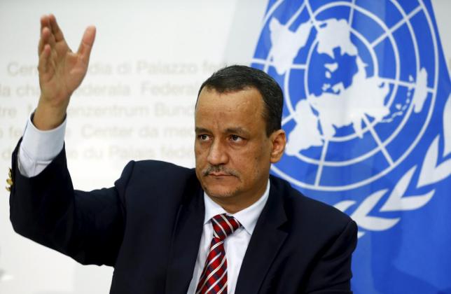 un secretary general special envoy ismail ould cheikh ahmed speaks to the media after the yemen peace talks in switzerland in bern december 20 2015 photo reuters