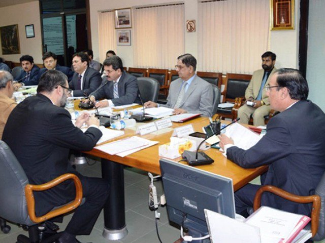 chairman qamar zaman chaudhry chairman nab chairing executive board meeting photo inp