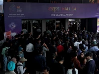 visitors crowd to enter a hall at a venue for india ai impact summit at bharat mandapam in new delhi india february 16 2026 photo reuters