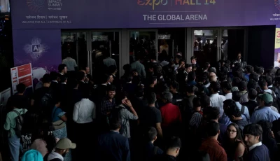 visitors crowd to enter a hall at a venue for india ai impact summit at bharat mandapam in new delhi india february 16 2026 photo reuters visitors crowd to enter a hall at a venue for india ai impact summit at bharat mandapam in new delhi india february 16 2026 photo reuters