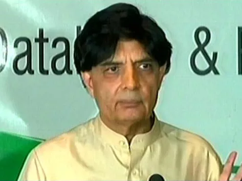 express news screen grab of interior minister chaudhry nisar ali khan during a media briefing in islamabad on may 27 2016 express news screen grab of interior minister chaudhry nisar ali khan during a media briefing in islamabad on may 27 2016