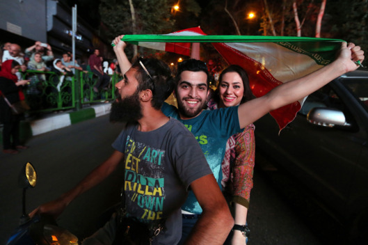 iranians celebrate in tehran photo afp