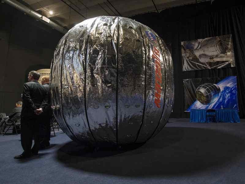 the bigelow expandable activity module beam is seen during a media briefing at bigelow aerospace in las vegas nevada january 16 2013 photo reuters