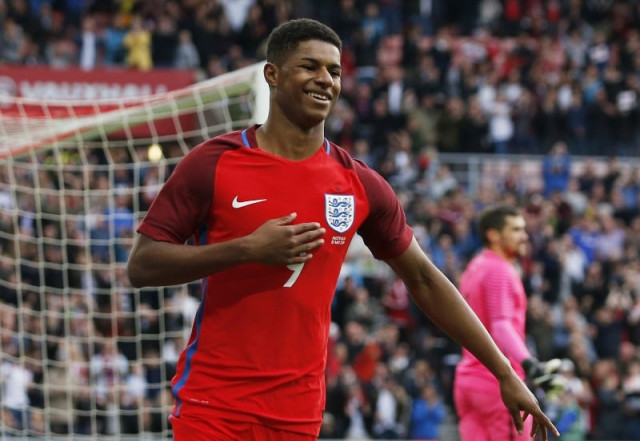 marcus rashford celebrates after scoring the first goal for england photo reuters marcus rashford celebrates after scoring the first goal for england photo reuters