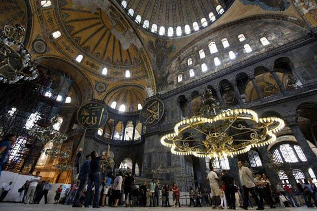 after the ottoman empire crumbled and modern secular turkey was founded on its ruins the mosque was transformed into a museum in 1935 photo reuters after the ottoman empire crumbled and modern secular turkey was founded on its ruins the mosque was transformed into a museum in 1935 photo reuters