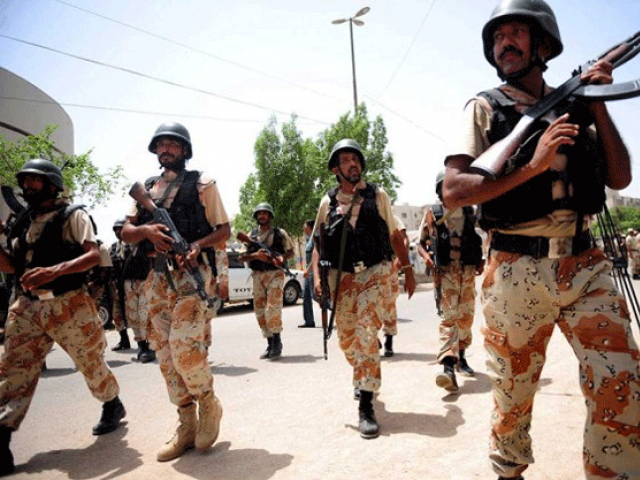 a file photo of rangers in karachi photo afp