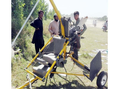 under treatment two injured in aircraft crash in mardan