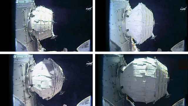 nasa on saturday successfully expanded and pressurized an add on room at the international space station photo afp nasa on saturday successfully expanded and pressurized an add on room at the international space station photo afp