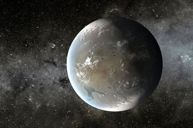 kepler 62f shown here in an artist 039 s rendering is far enough from its star that its atmosphere would need a high concentration of carbon dioxide to maintain liquid water on the planet 039 s surface photo nasa