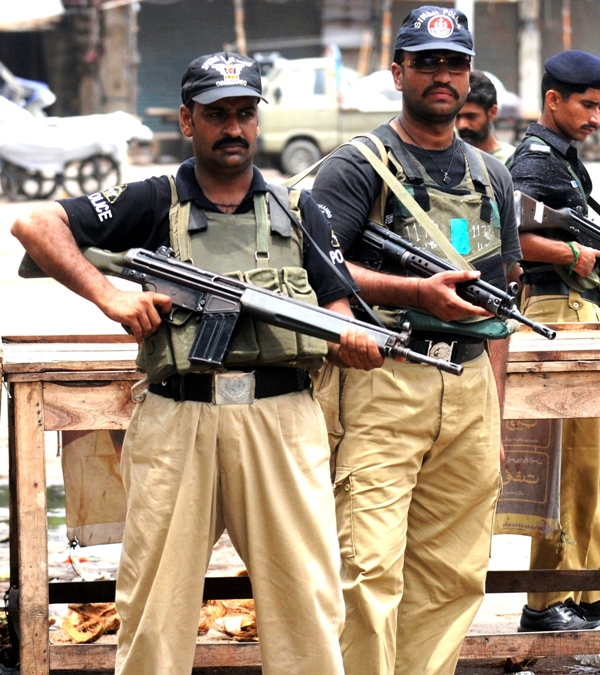 a file photo of police in karachi photo afp