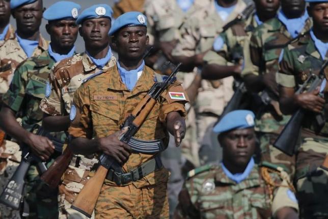 soldiers from the un peacekeeping mission in mali minusma take part in the traditional bastille day military parade in paris july 14 2013 photo reuters