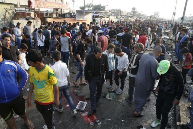 people gather at the site of suicide blasts in baghdad 039 s sadr city february 28 2016 photo reuters