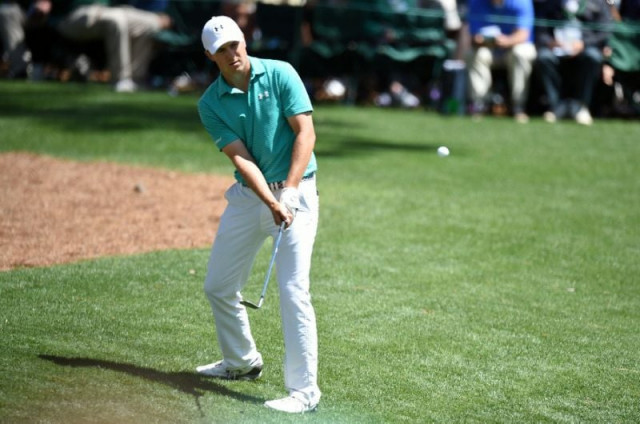 us golfer jordan spieth chips on the 16th hole during round 1 of the 80th masters golf tournament at the augusta national golf club on april 7 2016 in augusta georgia photo afp us golfer jordan spieth chips on the 16th hole during round 1 of the 80th masters golf tournament at the augusta national golf club on april 7 2016 in augusta georgia photo afp