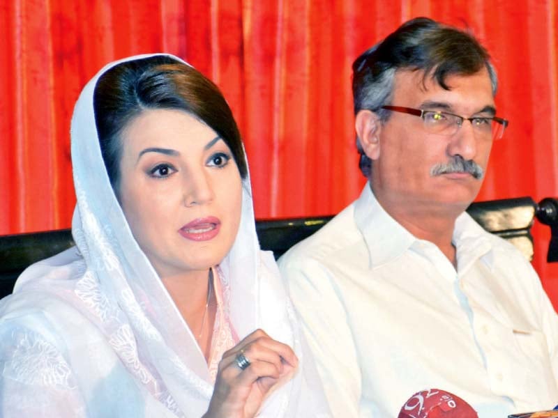 reham khan addresses a press conference photo muhammad iqbal express