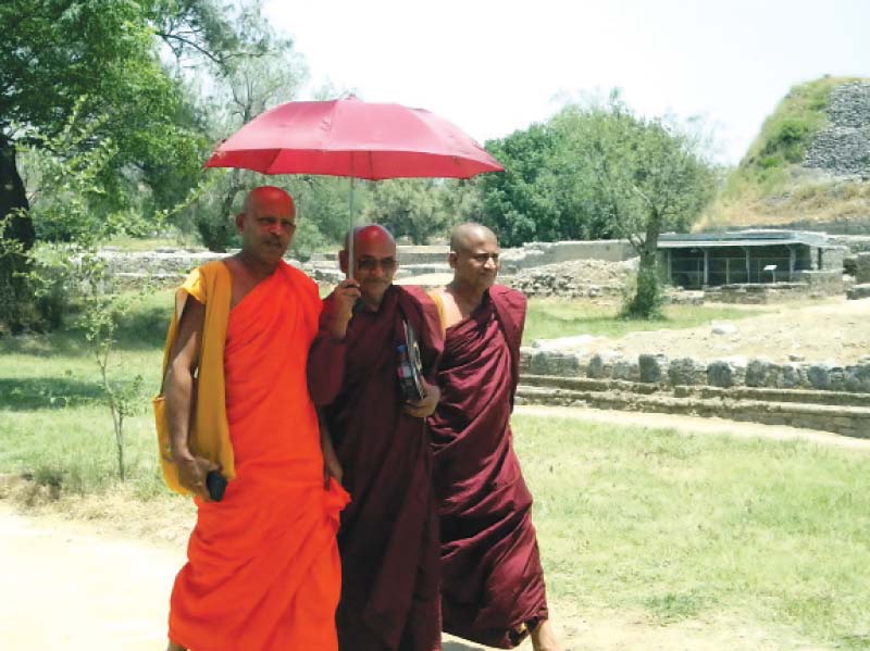 sri lankan monks are currently visiting pakistan as part of a delegation photo express