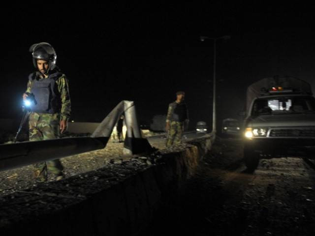 bomber s suicide vest exploded as he moved close to a parked police mobile photo afp