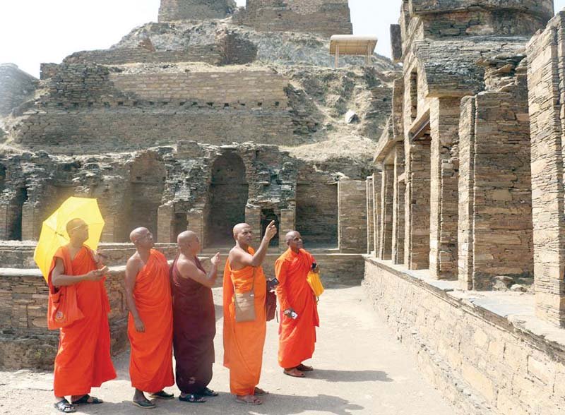 buddhist monks visit takht bhai