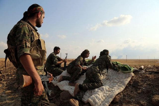 us backed kurdish and arab fighters have opened a new front against the islamic state group in northern syria photo afp