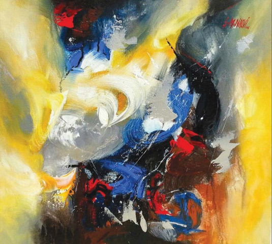 the artists experimented with different colour combinations in their work photos courtesy full circle gallery the artists experimented with different colour combinations in their work photos courtesy full circle gallery