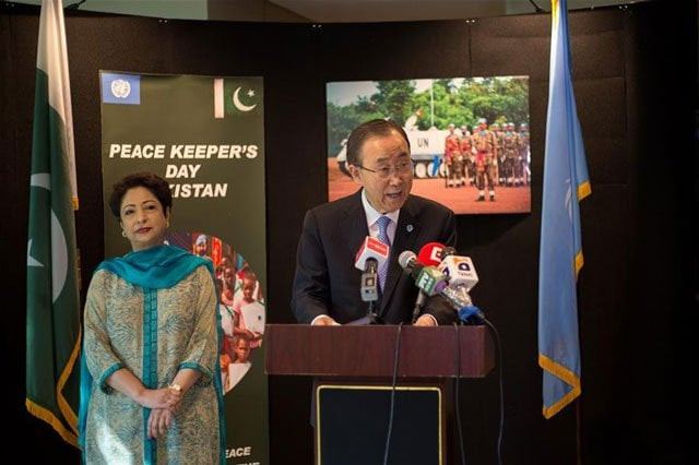 united nations secretary general ban ki moon r speaks during pakistani peacekeepers 039 day at the un headquarters in new york june 1 2016 photo courtesy xinhua united nations secretary general ban ki moon r speaks during pakistani peacekeepers 039 day at the un headquarters in new york june 1 2016 photo courtesy xinhua