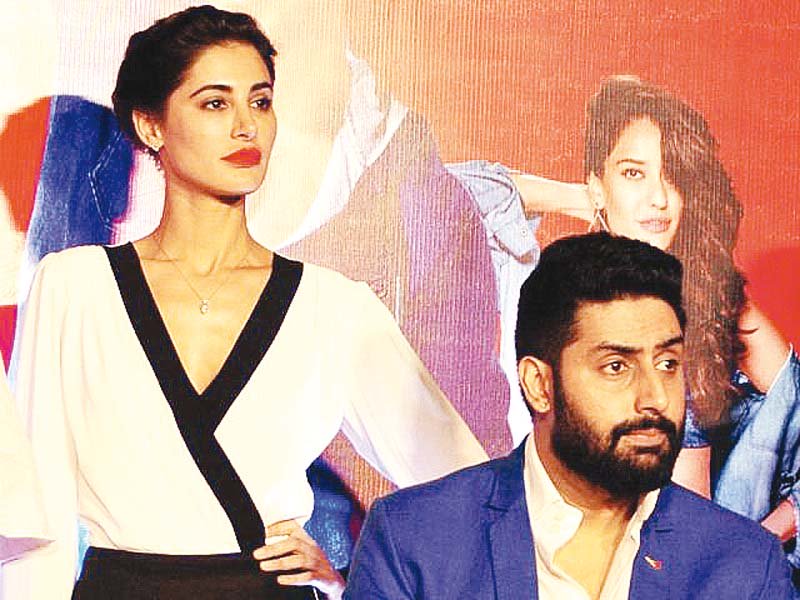 housefull 3 features an ensemble cast of abhishek bachcan and nargis fakhri being paired as a couple photo file