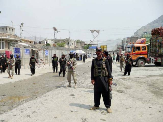 security officials stand alert at torkham border photo express