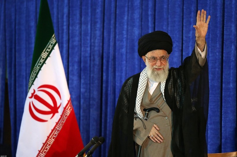 iran 039 s supreme leader ayatollah ali khamenei waves as he gives a speech on iran 039 s late leader khomeini 039 s death anniversary in tehran iran on june 3 2016 photo reuters