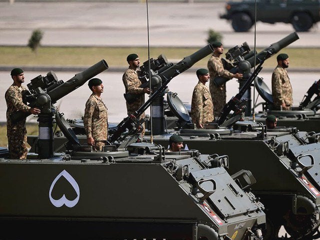 armed forces personnel take part in the pakistan day military parade photo afp