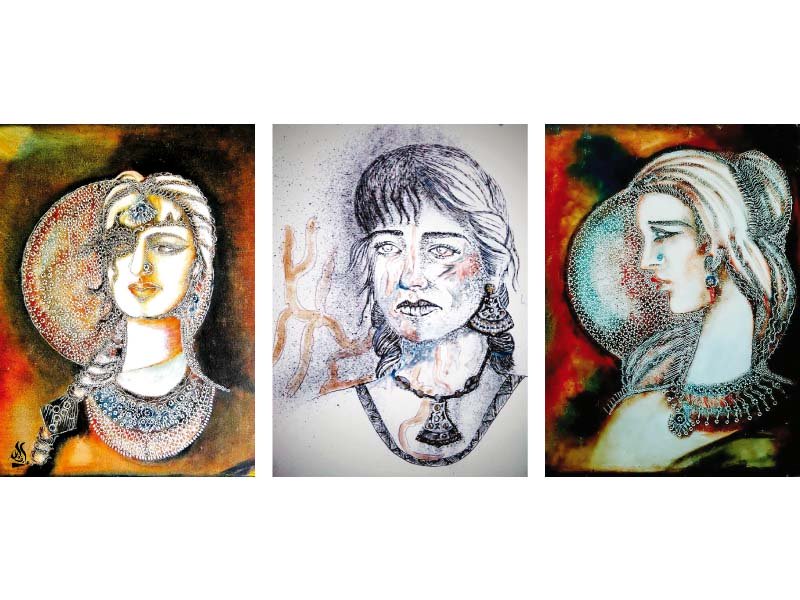 paintings by arif khan photo courtesy arif khan