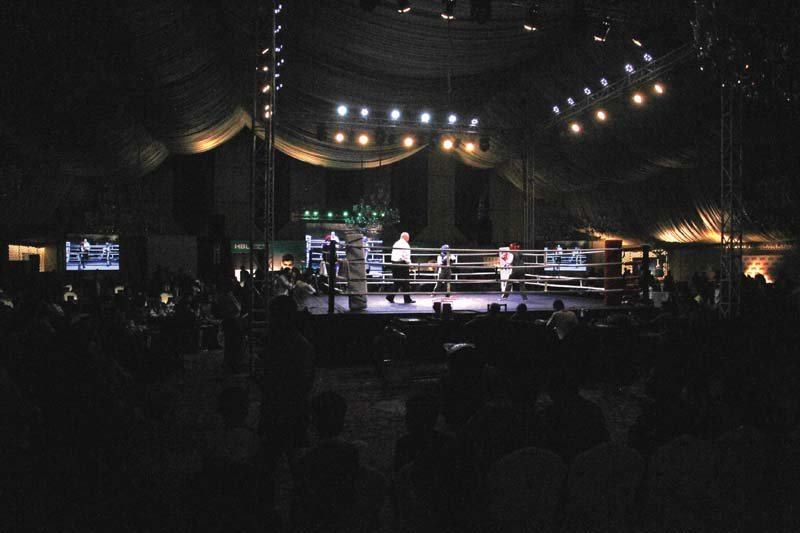 amir khan s first ever pro boxing event in pakistan featured two fights four english boxers and lots of charity for the drought stricken people of thar photo athar khan express