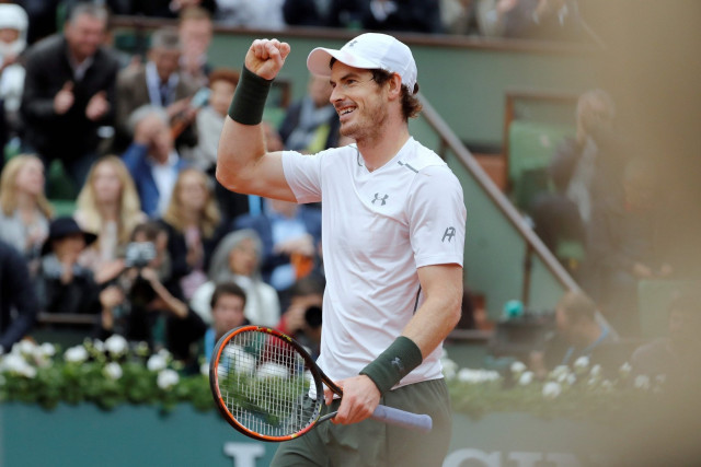 britain 039 s andy murray celebrates after winning his men 039 s semi final match against switzerland 039 s stanislas wawrinka at the roland garros 2016 french tennis open in paris on june 3 2016 photo afp britain 039 s andy murray celebrates after winning his men 039 s semi final match against switzerland 039 s stanislas wawrinka at the roland garros 2016 french tennis open in paris on june 3 2016 photo afp
