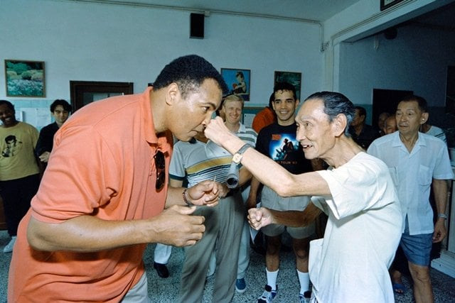 files this file photo taken on september 01 1994 shows boxing great muhammad ali receiving a punch from a 79 old quot sparring partner quot during a visit in a old people 039 s home in macau boxing legend muhammad ali dies at 74 the former heavyweight world champion was hospitalized on thursday at a phoenix arizona hospital with a respiratory issue which us media reported was complicated by his parkinson 039 s disease photo afp files this file photo taken on september 01 1994 shows boxing great muhammad ali receiving a punch from a 79 old quot sparring partner quot during a visit in a old people 039 s home in macau boxing legend muhammad ali dies at 74 the former heavyweight world champion was hospitalized on thursday at a phoenix arizona hospital with a respiratory issue which us media reported was complicated by his parkinson 039 s disease photo afp