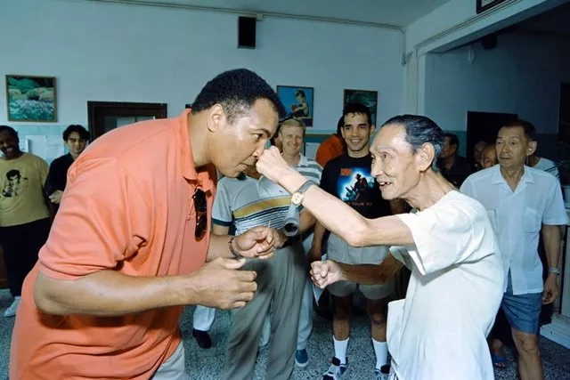 files this file photo taken on september 01 1994 shows boxing great muhammad ali receiving a punch from a 79 old quot sparring partner quot during a visit in a old people 039 s home in macau boxing legend muhammad ali dies at 74 the former heavyweight world champion was hospitalized on thursday at a phoenix arizona hospital with a respiratory issue which us media reported was complicated by his parkinson 039 s disease photo afp files this file photo taken on september 01 1994 shows boxing great muhammad ali receiving a punch from a 79 old quot sparring partner quot during a visit in a old people 039 s home in macau boxing legend muhammad ali dies at 74 the former heavyweight world champion was hospitalized on thursday at a phoenix arizona hospital with a respiratory issue which us media reported was complicated by his parkinson 039 s disease photo afp