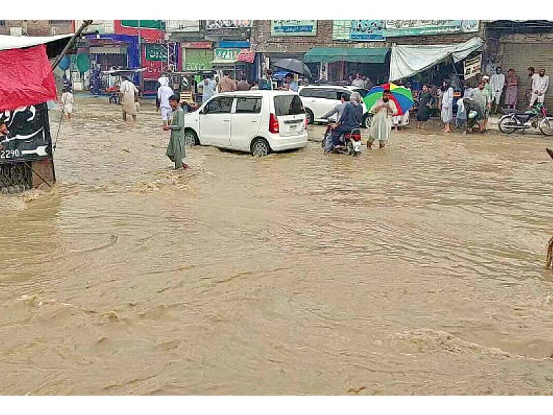 overflowing streams and nullahs in swat and tank leaves urban centres submerged photos express