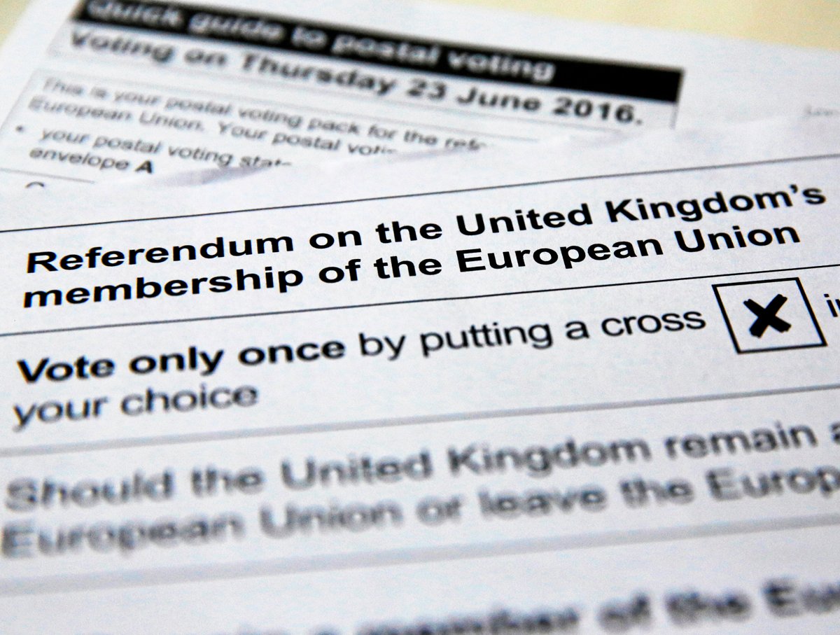 illustration picture of postal ballot papers june 1 2016 ahead of the june 23 brexit referendum when voters will decide whether britain will remain in the european union photo reuters