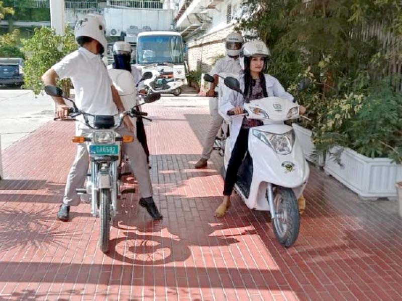 the service will also employ woman bikers to serve female applicants photo express