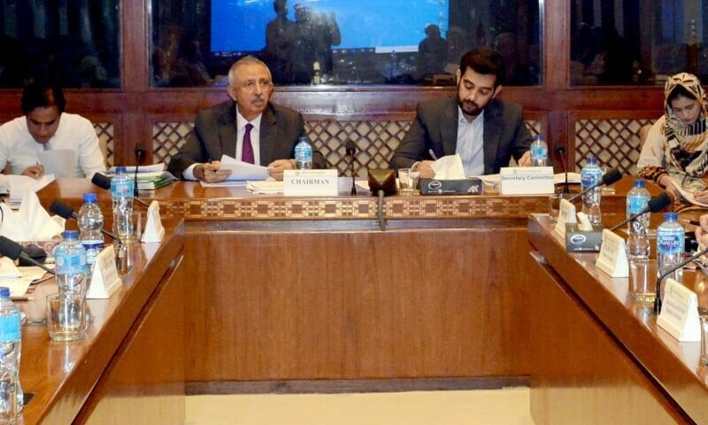 senator shahadat awan chairs a meeting of the senate standing committee on interior at parliament house on september 11 photo senate of pakistan