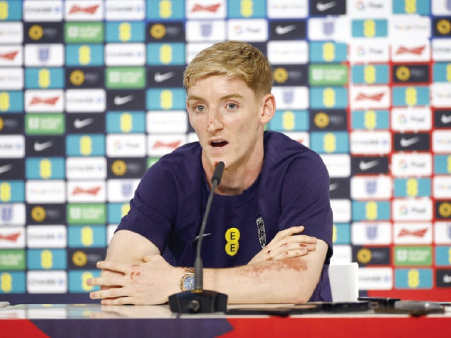 england s anthony gordon addresses a press conference on the eve of the eng slovakia match at euro 2024 on saturday photo reuters england s anthony gordon addresses a press conference on the eve of the eng slovakia match at euro 2024 on saturday photo reuters