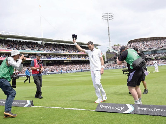england s james anderson c walks off the field in his last test after england beat west indies by an innings and 114 runs at lord s on friday photo afp england s james anderson c walks off the field in his last test after england beat west indies by an innings and 114 runs at lord s on friday photo afp