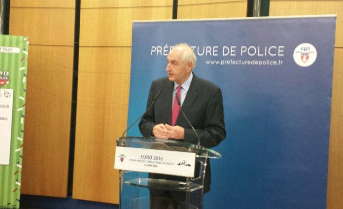 paris police chief michel cadot addresses a press conference on euro 2016 on monday photo twitter radio1rai