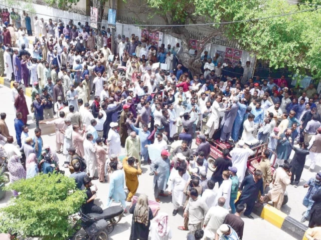 government employees including school teachers stage a protest rally against changes in pension rules warning of paralysing government machinery if demands are not met photo inp