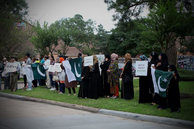 a peacefull protest outside the pakistan consulate houston tx photo facebook