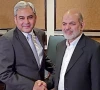 interior minister mohsin naqvi shakes hands with islamic revolutionary guard corps irgc chief gen ahmad vahidi during a meeting in tehran photo x