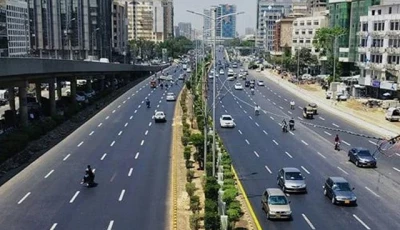 automated lane discipline enforced on sharae faisal
